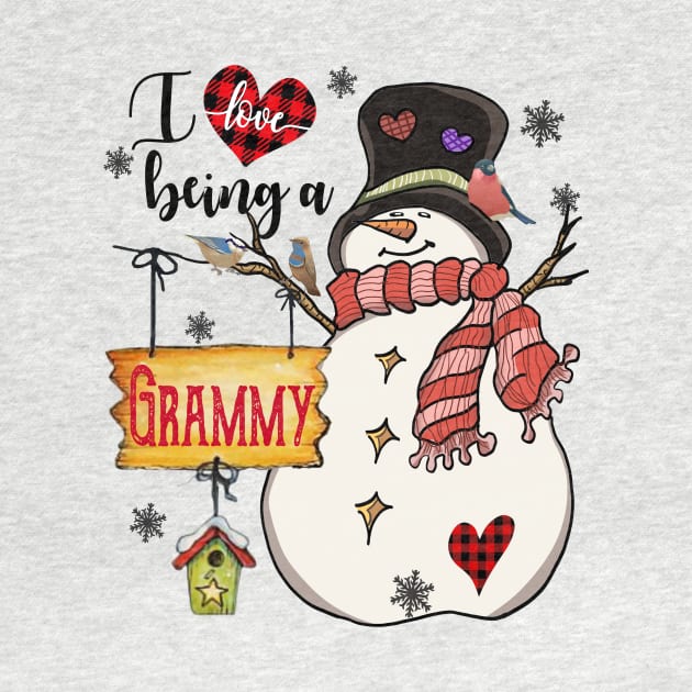 Grandma Gifts I Love Being A Grammy Snowman Matching Family Christmas Gifts by BestFamilyTee